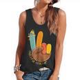 One Thankful Teacher Thanksgiving Turkey Peace Hand Sign Flowy Tank, trending gift One Thankful Teacher Thanksgiving Turkey Peace Hand Sign Flowy Tank, trending gift