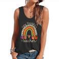 One Thankful Teacher Thanksgiving Turkey Rainbow Fall Flowy Tank, trending gift