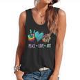 Peace Love Art Painting Palette Art Teacher Flowy Tank, trending gift Peace Love Art Painting Palette Art Teacher Flowy Tank, trending gift