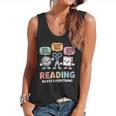 Reading Beats Everything Teacher Rock Paper Scissors Flowy Tank, trending gift