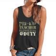 Retro Back To School Women Old Camo Pre-K Teacher Flowy Tank, trending gift