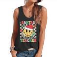 Santas Favorite Teacher Retro Groovy Smile Face Christmas Flowy Tank, trending gift Santas Favorite Teacher Retro Groovy Smile Face Christmas Flowy Tank, trending gift