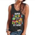 Super Teacher By Day Super Tired By Night Flowy Tank, trending gift Super Teacher By Day Super Tired By Night Flowy Tank, trending gift