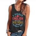 I Teach English Because Math Teachers Need Heroes Too Flowy Tank, trending gift I Teach English Because Math Teachers Need Heroes Too Flowy Tank, trending gift