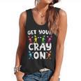 Teacher's Get Your Cray On Dabbing Crayons Flowy Tank, trending gift Teacher's Get Your Cray On Dabbing Crayons Flowy Tank, trending gift
