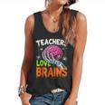 Teachers Love Brains Halloween 2025 Skeleton Costume Flowy Tank, trending gift