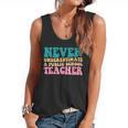 Never Underestimate A Public School Teacher Groovy Women Flowy Tank, trending gift