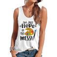 I'm Just Here To Get Messy Art Teacher Artist Painting Flowy Tank, trending gift
