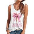 I'm Literally Just a Teacher Pencil Coquette Bow School Flowy Tank, trending gift I'm Literally Just a Teacher Pencil Coquette Bow School Flowy Tank, trending gift
