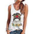 Teacher Life Messy Bun Glasses Leopard Sunflower Flowy Tank, trending gift Teacher Life Messy Bun Glasses Leopard Sunflower Flowy Tank, trending gift