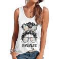 Teacher Para Life Tee Paraprofessional Cute Messy Bun Flowy Tank, trending gift
