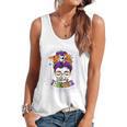 Witchy Teacher Halloween Messy Bun Teacher Bleached Flowy Tank, trending gift Witchy Teacher Halloween Messy Bun Teacher Bleached Flowy Tank, trending gift