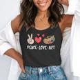 Art Teacher Peace Love Art For Artists And Painters Flowy Tank, funny gift Art Teacher Peace Love Art For Artists And Painters Flowy Tank, funny gift