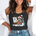 Artist Gingerbread Painter Art Teacher Student Christmas Flowy Tank, funny gift