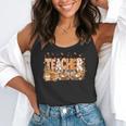 Autumn Pumpkin Thanksgiving Coffee Floral Teacher Fall Flowy Tank, funny gift