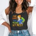 Beauty Teacher Take Chances Make Mistakes Get Messy Flowy Tank, funny gift