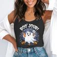 Boo Jour Ghost Halloween French Teacher Cute Coffe Croissant Flowy Tank, funny gift