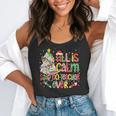 Book Tree All Is Calm Said No Teacher Ever Christmas Flowy Tank, funny gift Book Tree All Is Calm Said No Teacher Ever Christmas Flowy Tank, funny gift