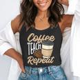 Coffee Teach Repeat Teacher Flowy Tank, funny gift Coffee Teach Repeat Teacher Flowy Tank, funny gift