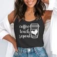 Coffee Teach Repeat Women's Misses Plus Size Teacher Flowy Tank, funny gift