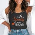 Computer Teacher Halloween Spooky Men Women Kids Flowy Tank, funny gift