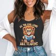 All The Cool Lions Are Reading Lion Teacher Men Women Kids Flowy Tank, funny gift