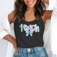 Coquette Bow Teach Teacher Happy First Day Back To School Flowy Tank, funny gift