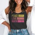 Cute Math Teacher Peace Love Math Flowy Tank, funny gift