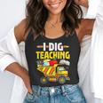 I Dig Teaching Dump Truck Construction Back School Teacher Flowy Tank, funny gift