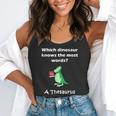 Dinosaur Thesaurus Grammar Joke Teacher Flowy Tank, funny gift