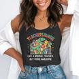 Dinosaurs Teachersaurus Like A Normal Teacher More Awesome Flowy Tank, funny gift