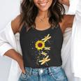 Dragonfly Sunflower Teacher Growth Mindset Choose To Shine Flowy Tank, funny gift