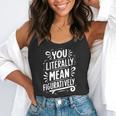 English Teacher Grammar Police Language Nerd You Literally Mean Figuratively V-Neck Modern Short Sleeve Small Flowy Tank, funny gift English Teacher Grammar Police Language Nerd You Literally Mean Figuratively V-Neck Modern Short Sleeve Small Flowy Tank, funny gift