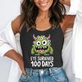 Eye Survived 100 Days Of School Monster Lover Teacher Kids Flowy Tank, funny gift