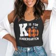 Fall Kindergarten Teacher K Is For Buffalo Plaid Pumpkin Flowy Tank, funny gift Fall Kindergarten Teacher K Is For Buffalo Plaid Pumpkin Flowy Tank, funny gift