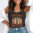 Fall In Love With Learning Book Lover Autumn Pumpkin Teacher Flowy Tank, funny gift Fall In Love With Learning Book Lover Autumn Pumpkin Teacher Flowy Tank, funny gift