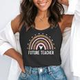 Future Teacher Kids Youth Girls Leopard Rainbow Women Flowy Tank, funny gift