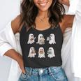 Ghost Reading Books Teacher Halloween Librarian Cute Boook Flowy Tank, funny gift