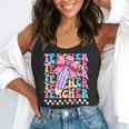 Groovy Teacher Cute Coquette Bow Flower Retro Back To School Flowy Tank, funny gift Groovy Teacher Cute Coquette Bow Flower Retro Back To School Flowy Tank, funny gift