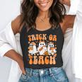 Groovy Teacher Halloween Trick Or Teach Ghost Men Women Kids Flowy Tank, funny gift