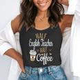 Half Coffee Half English Teacher English Teacher Men Women Flowy Tank, funny gift Half Coffee Half English Teacher English Teacher Men Women Flowy Tank, funny gift