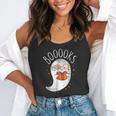 Halloween Cute Ghost Book Reading Teacher Flowy Tank, funny gift Halloween Cute Ghost Book Reading Teacher Flowy Tank, funny gift