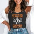Halloween Lets Eat Kids Punctuation Teacher Flowy Tank, funny gift