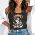Halloween Skeleton Teacher Phonemes Graphemes Caffeine Lover Flowy Tank, funny gift Halloween Skeleton Teacher Phonemes Graphemes Caffeine Lover Flowy Tank, funny gift