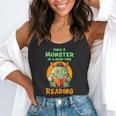 Halloween Teacher Librarian Monster Reading Books Men Women Kids Flowy Tank, funny gift