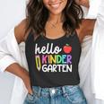 Hello Kindergarten Team Kinder Back To School Teacher Kids Flowy Tank, funny gift