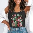 In My Holly Xmas Jolly Teacher Era Teacher Vibes Christmas For Men Women Kids Flowy Tank, funny gift