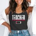 Humor Teacher Empty Battery Power Men Women Flowy Tank, funny gift
