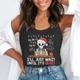 I'Ll Just Wait Until It's Quiet Skeleton Teacher Christmas Flowy Tank, funny gift
