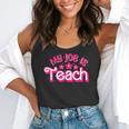 My Job Is Teach Pink Retro Female Teacher Life Women Flowy Tank, funny gift My Job Is Teach Pink Retro Female Teacher Life Women Flowy Tank, funny gift